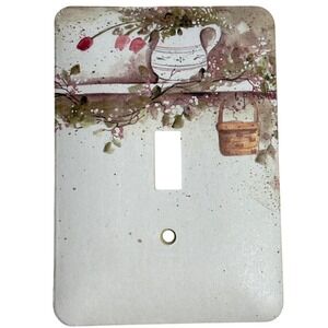 VTG Floral Watercolor Light Switch Cover Single Toggle Farmhouse Cottagecore